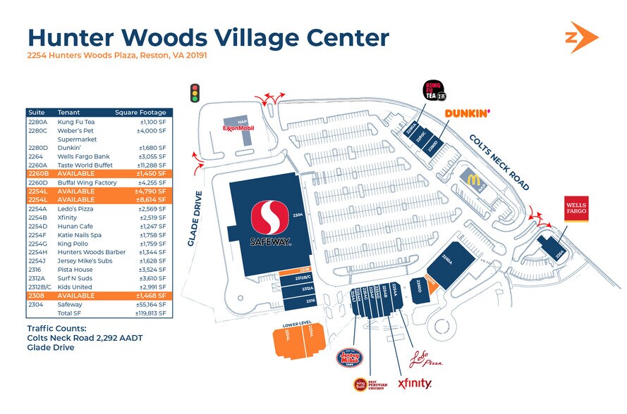 More Photos Of 2204-2280 Hunters Woods Plz, Reston Unknown For Lease