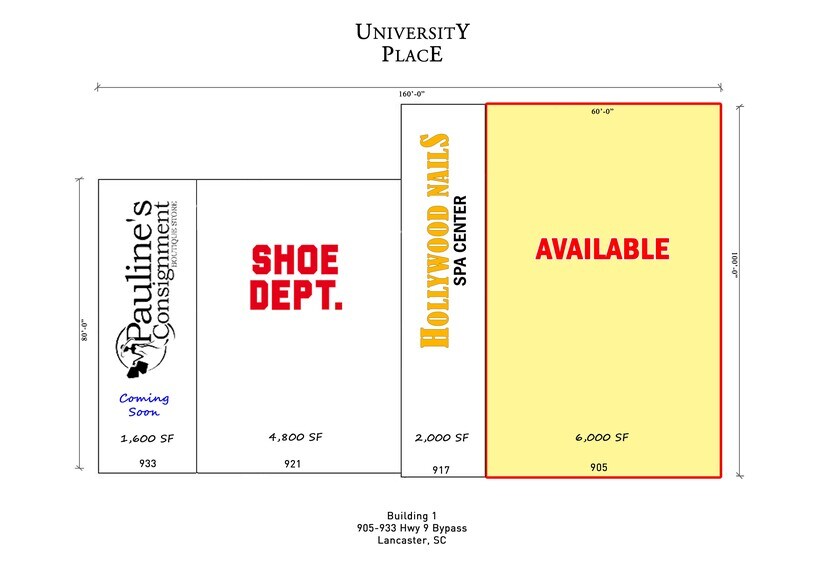 More Photos Of 905-933 W Hwy 9 Byp, Lancaster Storefront For Lease
