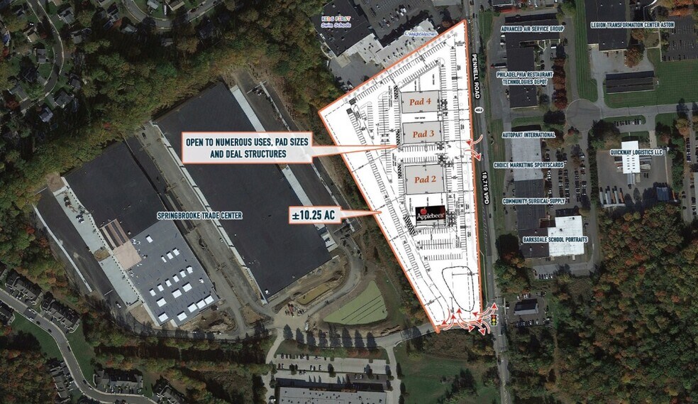 More Photos Of 4351-4451 Pennell Rd, Aston Township Land For Sale