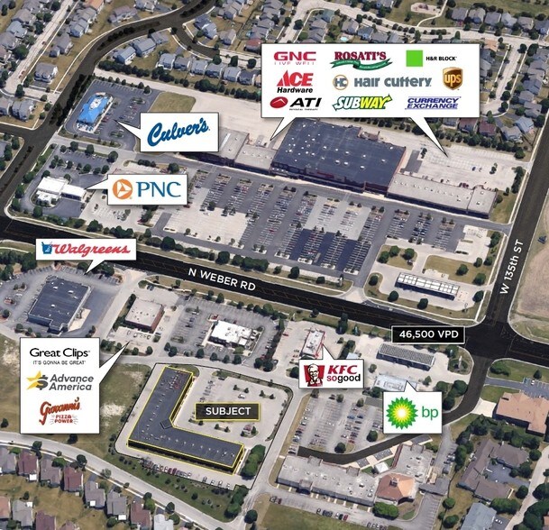 More Photos Of 444-464 N Weber Rd, Romeoville General Retail For Lease