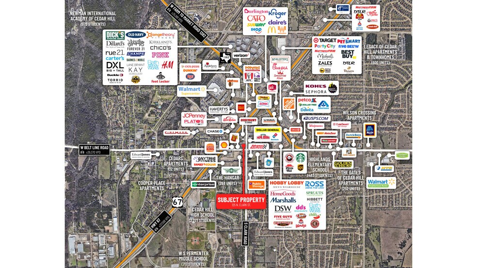 More Photos Of 125 N Clark Rd, Cedar Hill Storefront For Sale