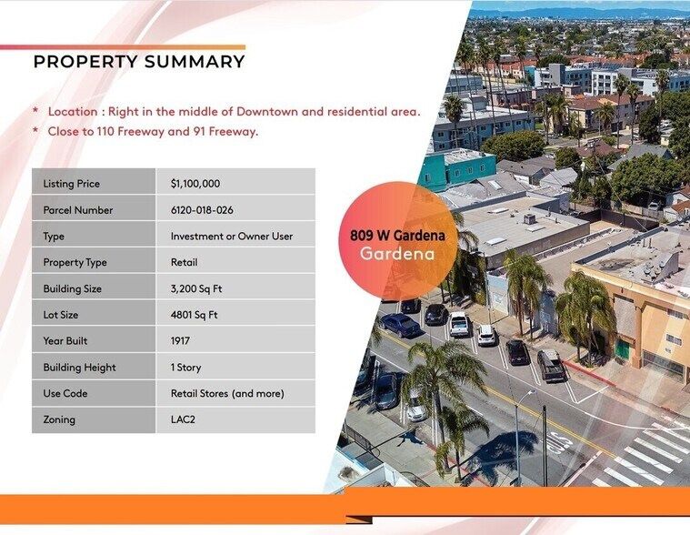 More Photos Of 809 W Gardena Blvd, Gardena Storefront For Sale