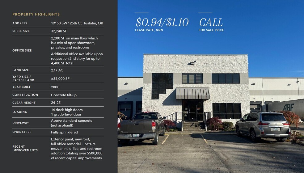 More Photos Of 19150 SW 125th Ct, Tualatin Warehouse For Lease