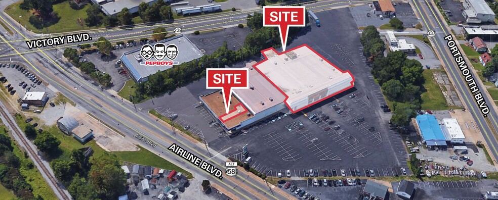 Primary Photo Of 2550-2562 Airline Blvd, Portsmouth General Retail For Lease