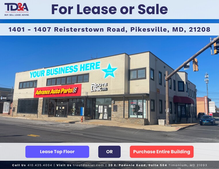 Primary Photo Of 1407 Reisterstown Rd, Pikesville Office For Sale