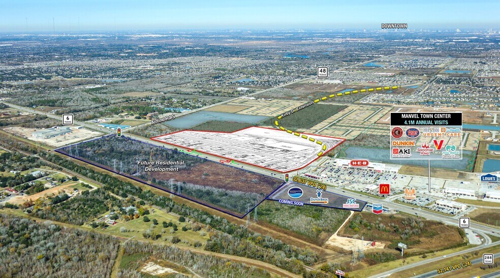 Primary Photo Of Highway 6 @ Kirby Dr, Manvel Land For Lease