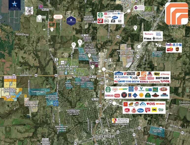 More Photos Of SEQ FM 1417 & FM 691, Sherman Land For Sale