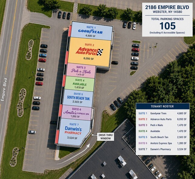 More Photos Of 2186 Empire Blvd, Webster Unknown For Lease