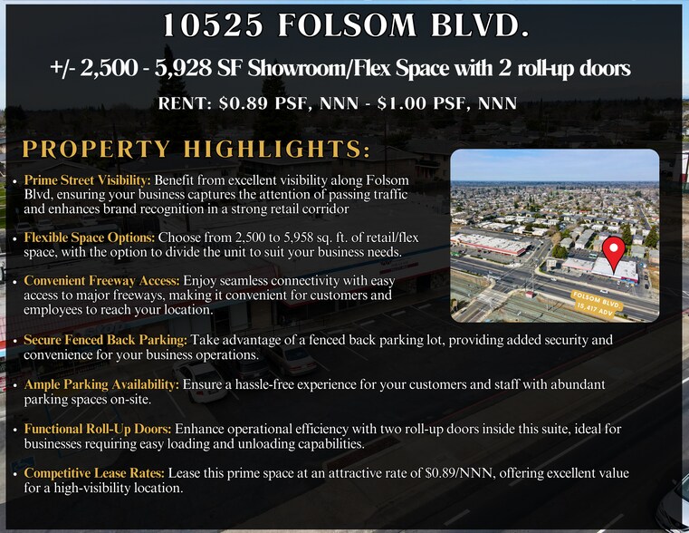 More Photos Of 10525-10535 Folsom Blvd, Rancho Cordova Freestanding For Lease