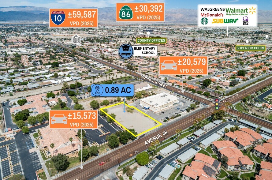 Primary Photo Of adj. to 47985 Monroe Street, Indio Land For Sale