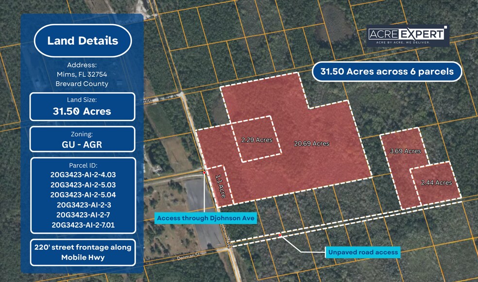 Primary Photo Of D Johnson Ave, Mims Land For Sale