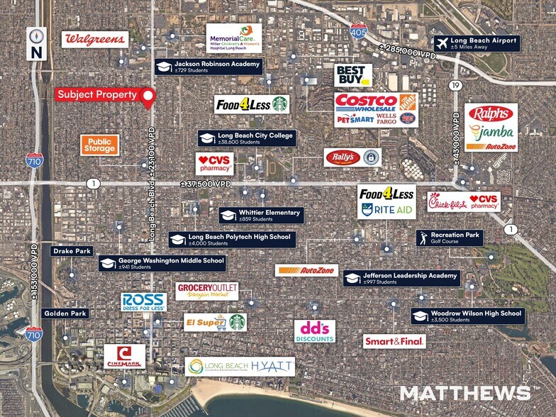 More Photos Of 2301 Long Beach Blvd, Long Beach Freestanding For Lease