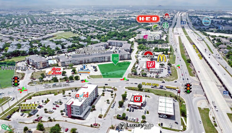 More Photos Of 2620 S A W Grimes Blvd, Round Rock Land For Lease