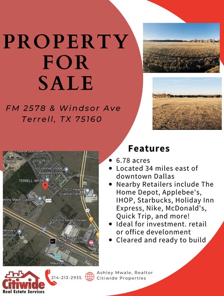 FM 2578 Windsor Ave, Terrell, TX 75160 - Land For Sale Cityfeet.com