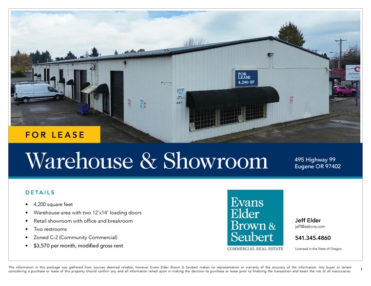 More Photos Of 495 Highway 99 N, Eugene Warehouse For Lease