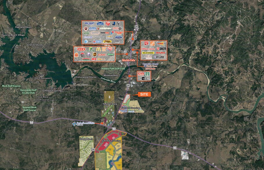 More Photos Of SH 281 & Fm 2147, Marble Falls Land For Lease