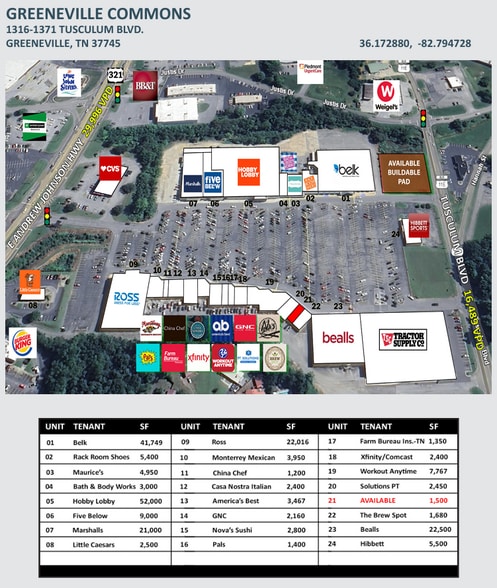 More Photos Of 1317-1386 Tusculum Blvd, Greeneville Unknown For Lease