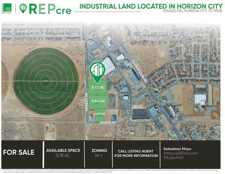 Primary Photo Of 487 S Kenazo Ave, Horizon City Land For Sale