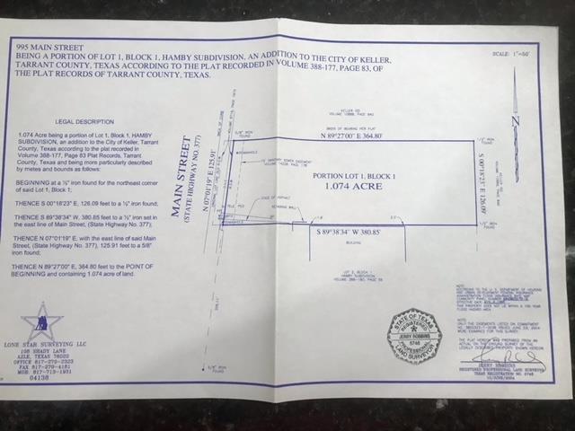 More Photos Of 995 Main St, Keller Land For Sale