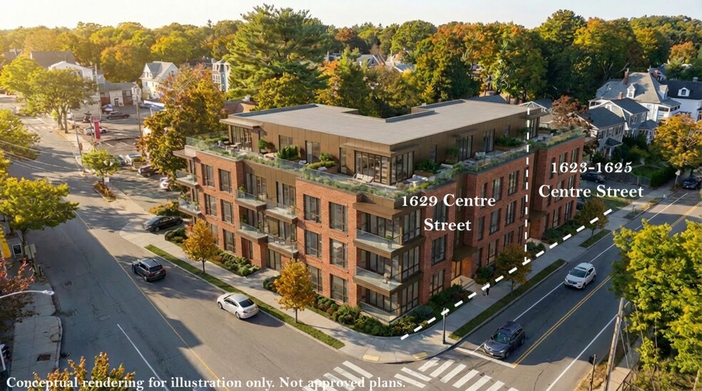 Primary Photo Of 1623-1625 Centre St, Newton Land For Sale