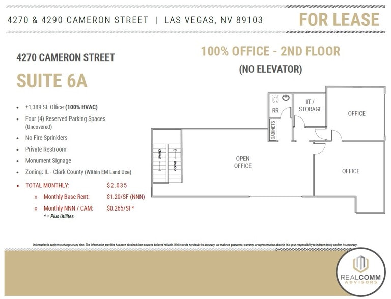 More Photos Of 4290 Cameron St, Las Vegas Unknown For Lease