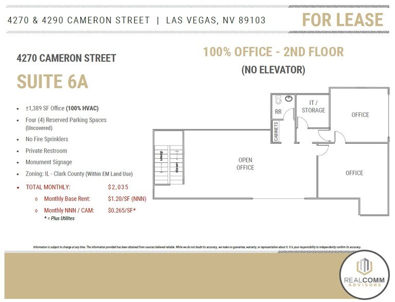 More Photos Of 4290 Cameron St, Las Vegas Unknown For Lease
