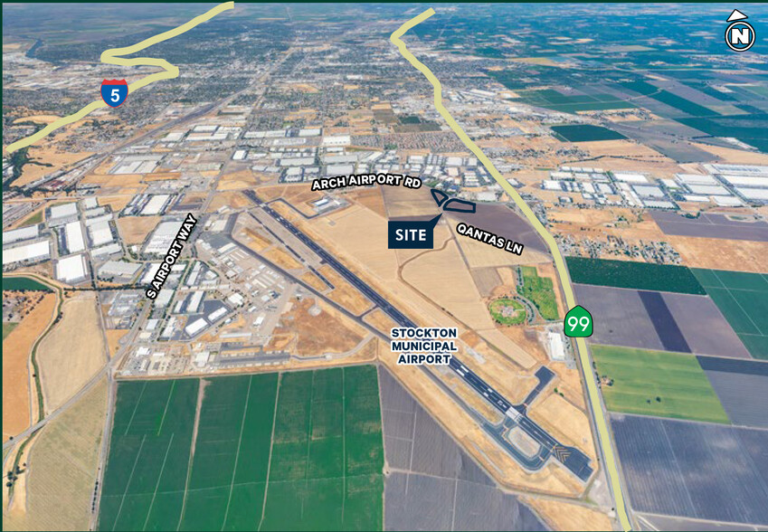 Primary Photo Of Arch Airport @ Hwy 99, Stockton Land For Lease