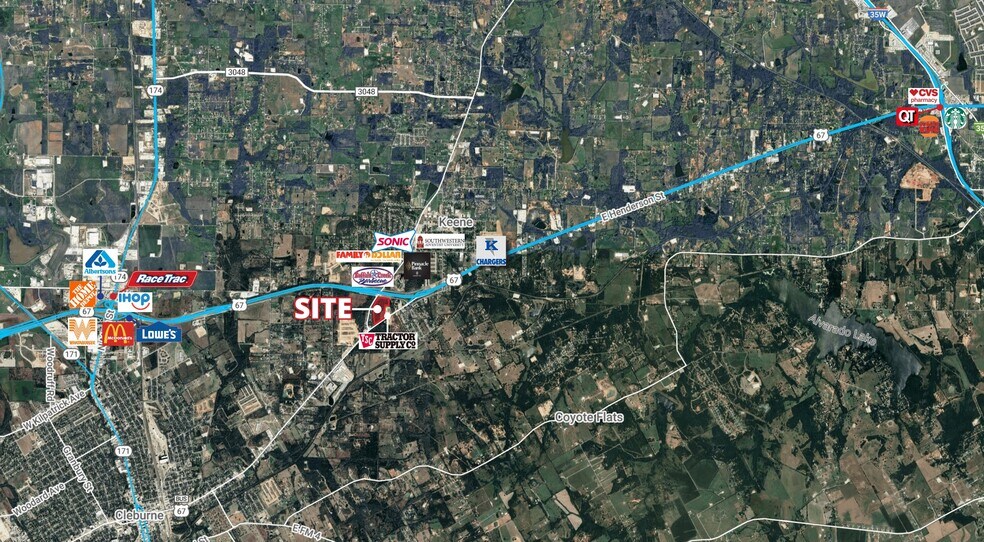 More Photos Of SEQ US 67 & FM 2280, Keene Land For Sale