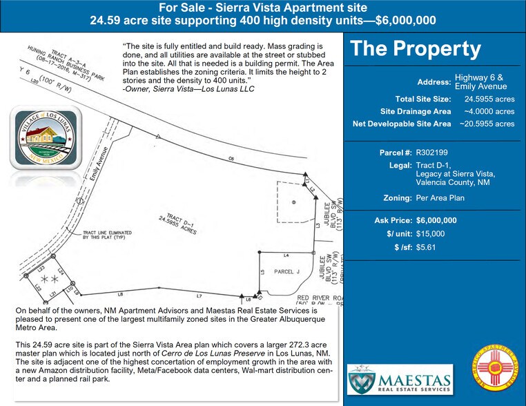 More Photos Of Highway 6 @ Emily Ave, Los Lunas Land For Sale