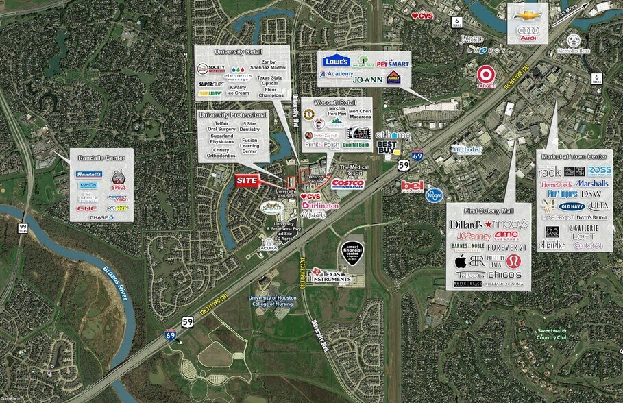 More Photos Of Nwc Of University Blvd @ Telfair Ave., Sugar Land Land For Lease