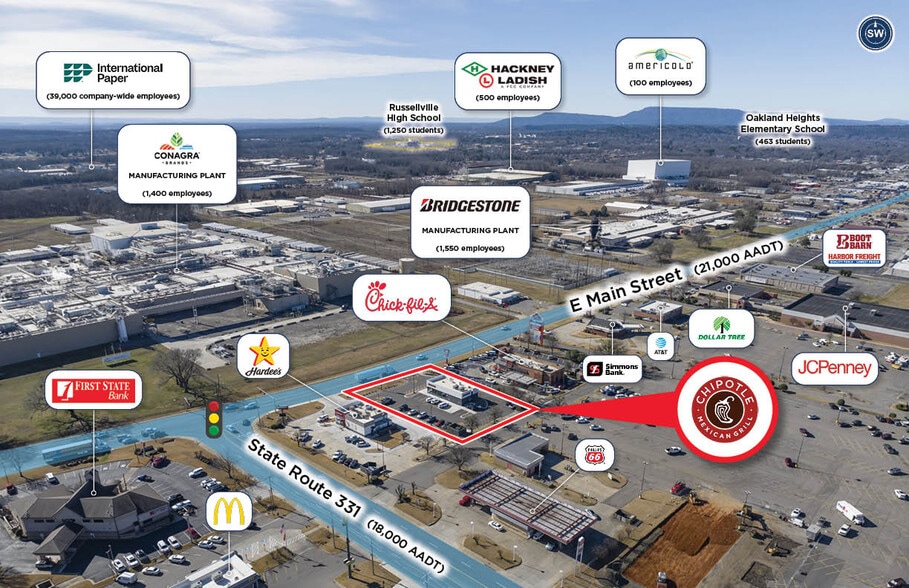 More Photos Of 3095 E Main St, Russellville Fast Food For Sale