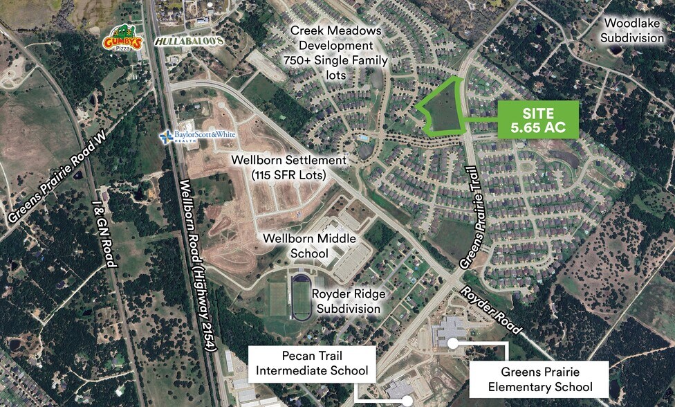 Primary Photo Of Greens Prairie Rd & Creek Meadow Blvd, College Station Land For Sale