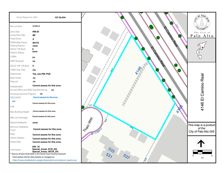 More Photos Of 4146 El Camino Real, Palo Alto Land For Sale