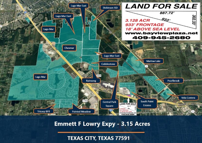 Primary Photo Of Emmett F Lowry Expy, Texas City Land For Sale