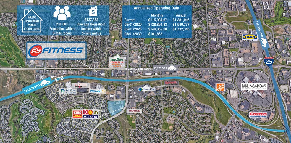More Photos Of 6830 E County Line Rd, Highlands Ranch Health Club For Lease