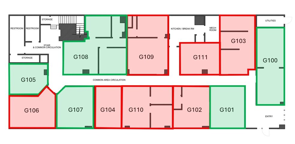 More Photos Of 100-102 W Oak St, Denton Office For Lease