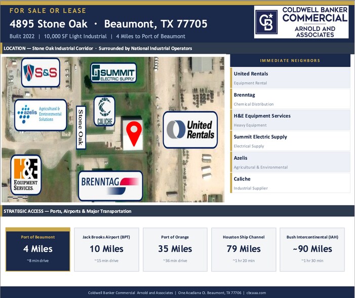 More Photos Of 4895 Stone Oak Dr, Beaumont Industrial For Lease