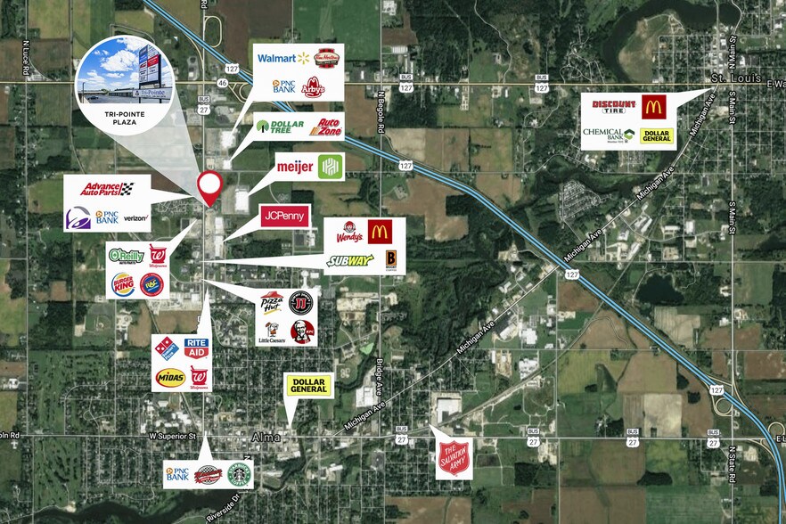 More Photos Of 7312-7320 N Alger Rd, Alma Office For Lease