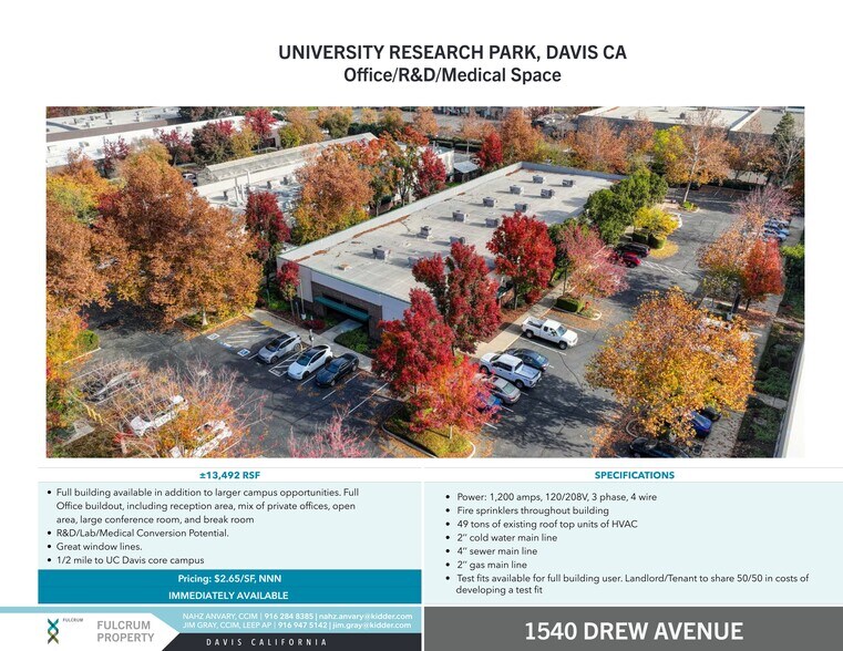 Primary Photo Of 1540 Drew Ave, Davis Research And Development For Lease