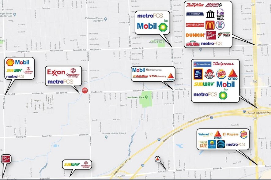 Primary Photo Of 27454 Van Born Rd, Westland Freestanding For Sale