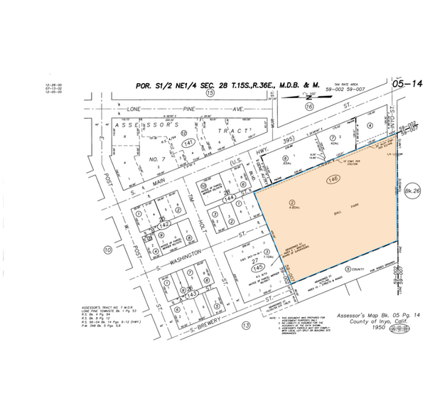 Primary Photo Of 605 Main Street, Lone Pine Land For Sale