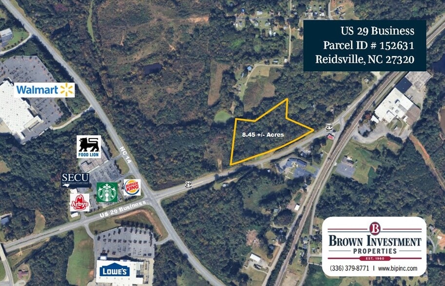 Primary Photo Of US 29 Business Hwy @ NC14, Reidsville Land For Sale