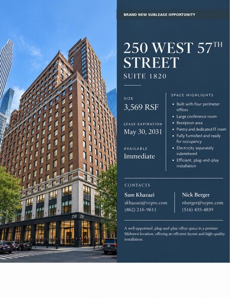 More Photos Of 250 W 57th St, New York Office For Lease