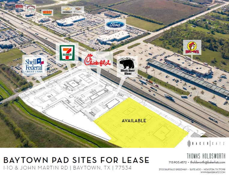 Primary Photo Of 9204 E Freeway Service Rd, Baytown Land For Lease