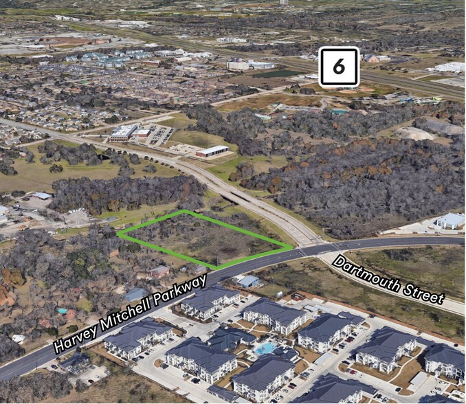 More Photos Of NWC of Harvey Mitchell Parkway South and Dartmouth, College Station Land For Sale