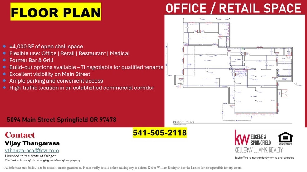 More Photos Of 5094 Main St, Springfield Restaurant For Lease