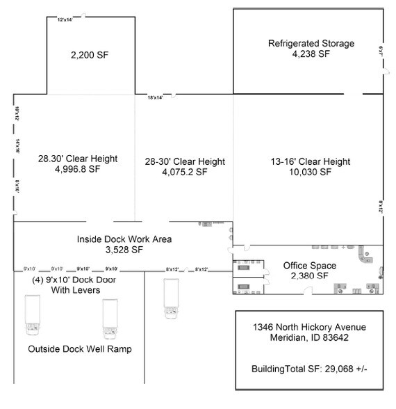 More Photos Of 1346 N Hickory Ave, Meridian Warehouse For Sale