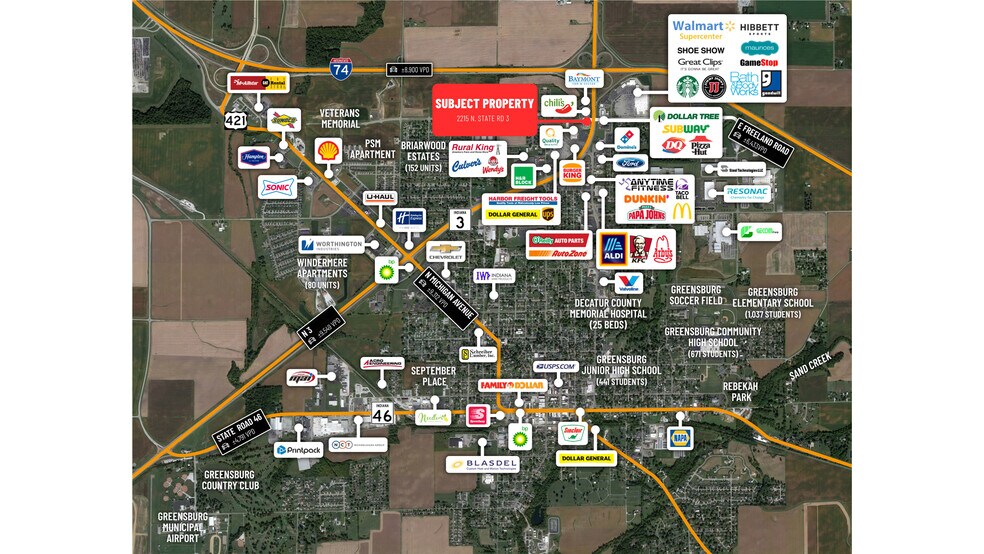 More Photos Of 2215 N State Road 3, Greensburg Drugstore For Lease
