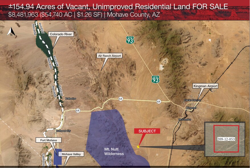 Primary Photo Of ±154.94 AC Vacant Residential Land, Golden Valley Land For Sale