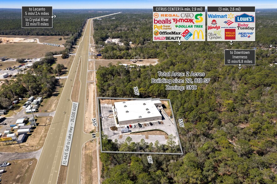 More Photos Of 97 W Gulf To Lake Hwy, Lecanto Freestanding For Sale